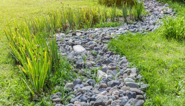 River Rock Garden Installation in Allen