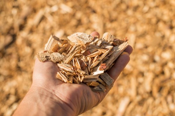 Wood Chips Spreading in Allen