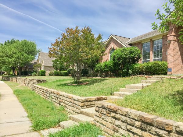 Sloped Yard Landscaping in Allen